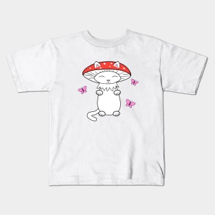 Mushroom cat Kids T-Shirt